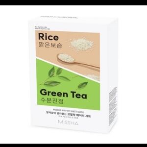 MISSHA Airy Fit Sheet Mask Rice & Green Tea 10ea